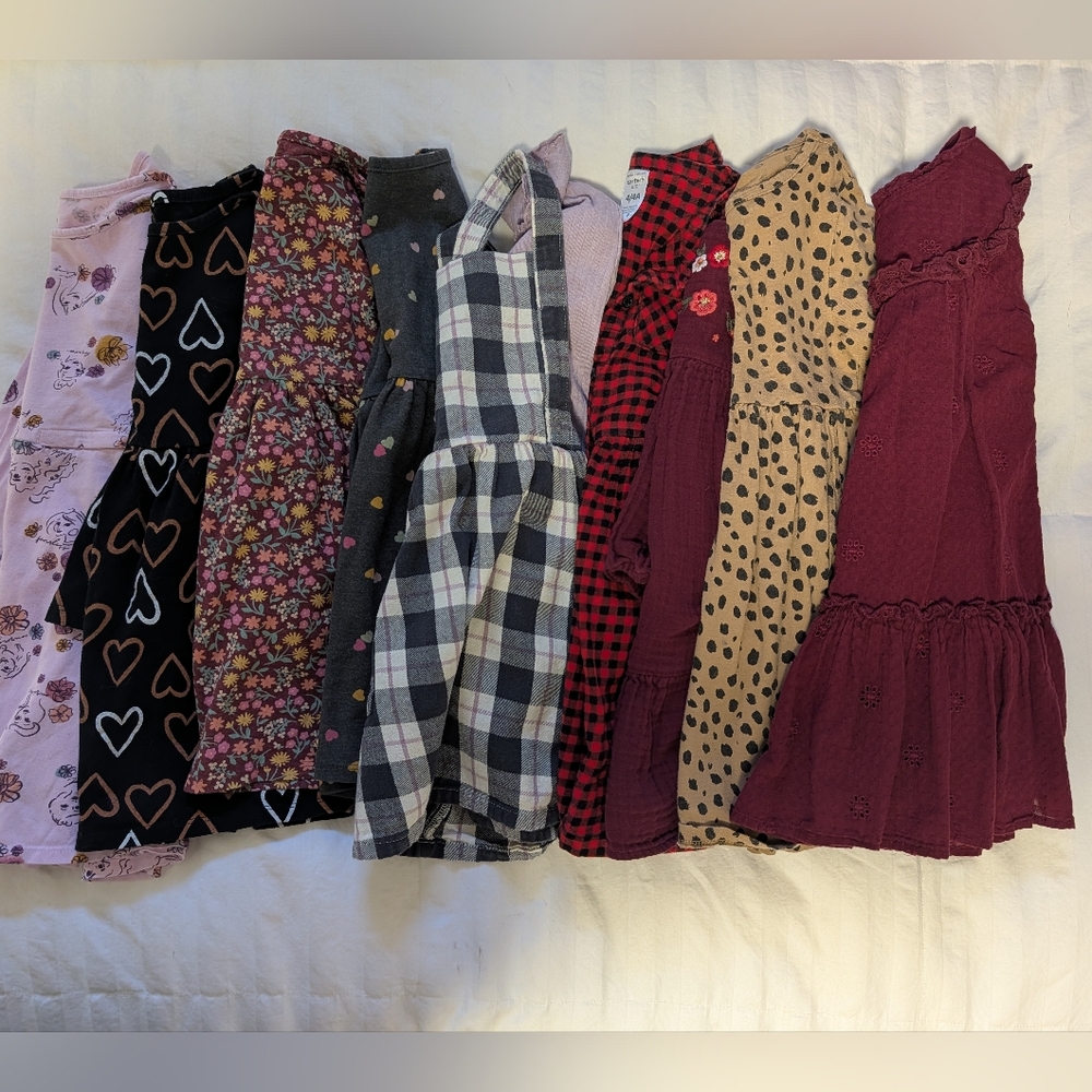 4T Girls Long Sleeve Dress Lot/ Bundle
